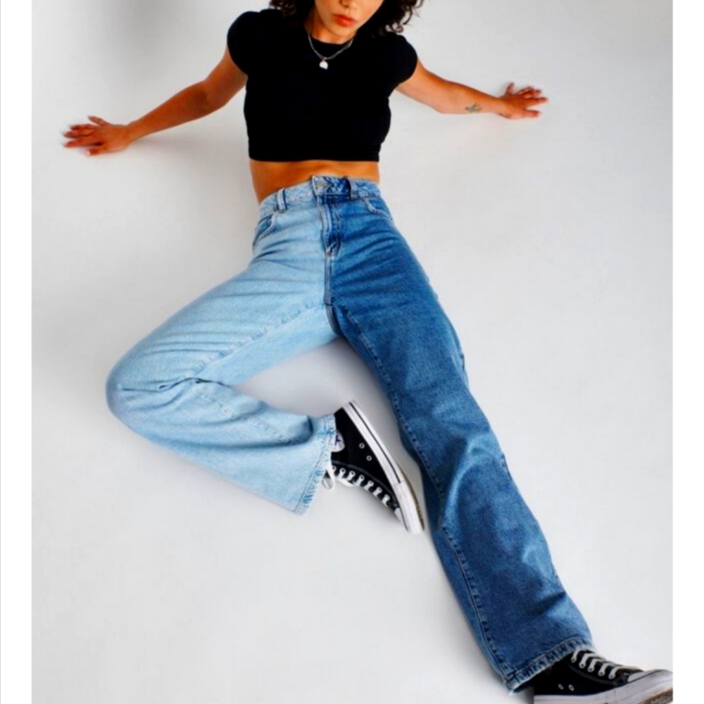 LEVIS MID RISE SKINNY TWO TONE JEANS SIZE 27